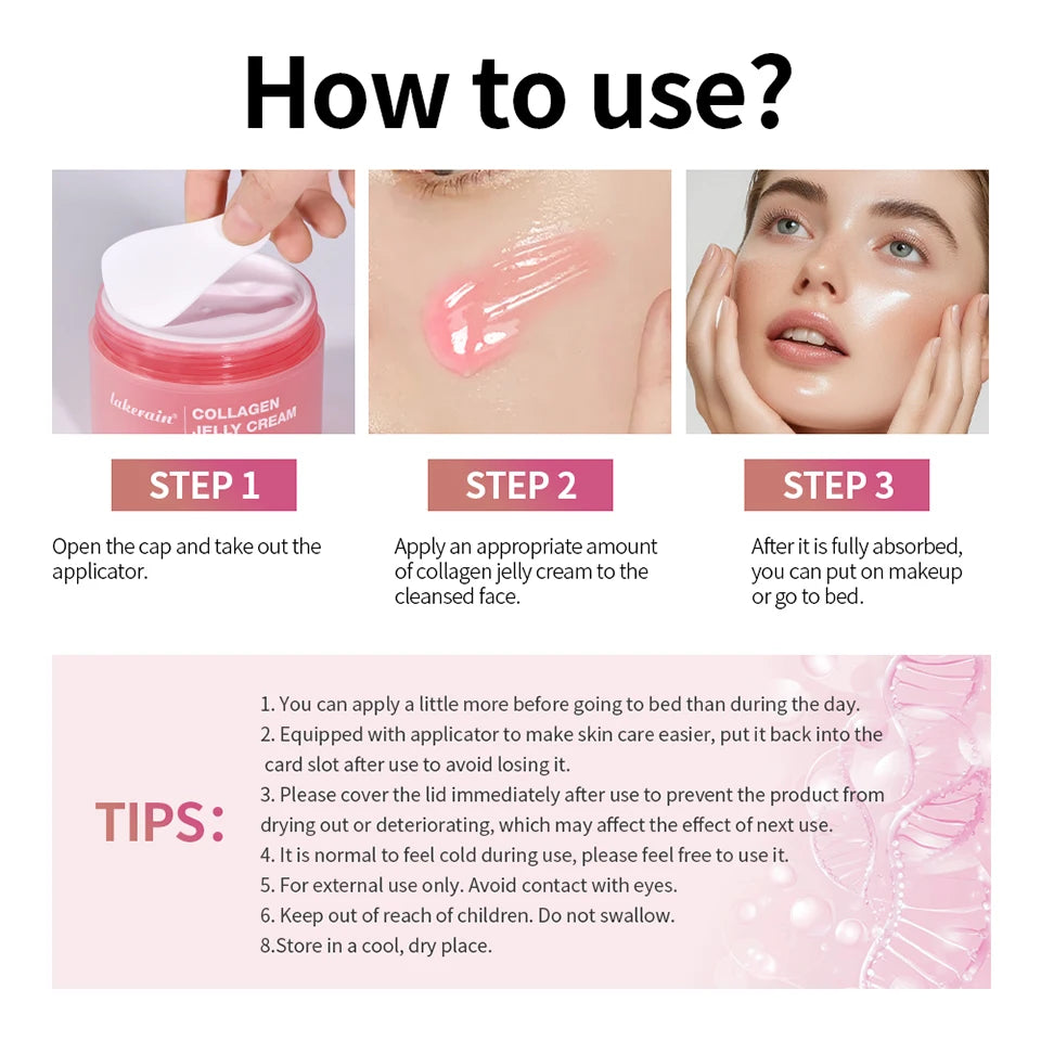 Creme facial de colágeno antienvelhecimento, 100ml, niacinamida, gel hidratante para apertar, calmar a firmeza, cuidados com a pele
