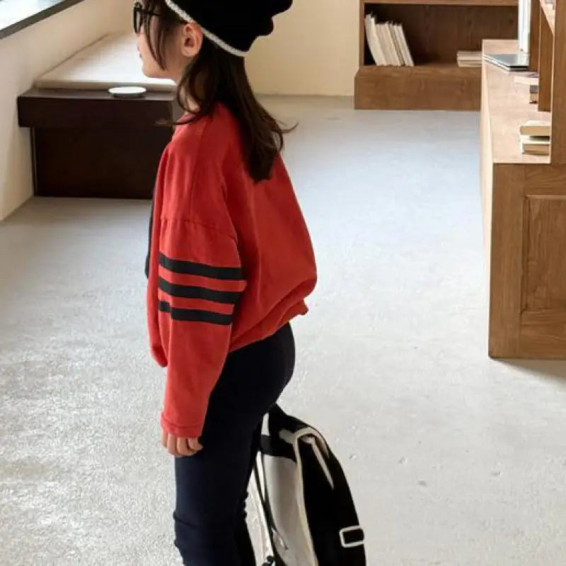 2025 primavera novas crianças manga longa t camisas soltas bebê menina carta moletom crianças meninos casual topos da criança algodão t