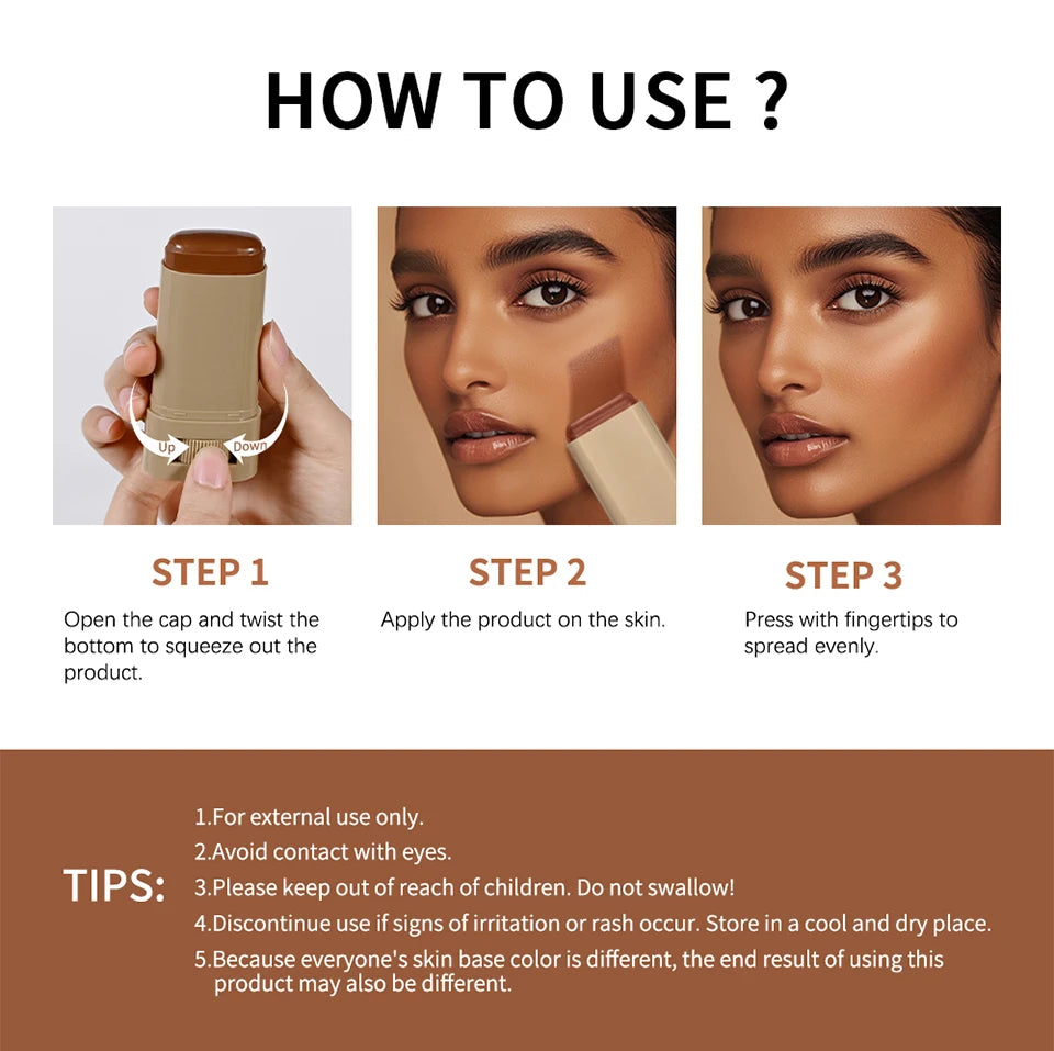 Borracha mágica fundação vara soro impulsionado matiz da pele fundação vara suave plumper altura cobertura viagem bronze fundação