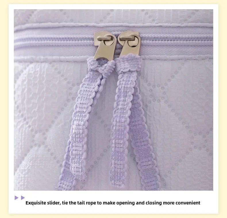Conjunto de bolsa de maquiagem acolchoada bolsa de maquiagem feminina grande floral sacos de maquiagem bonito algodão bolsa cosmética viagem saco de armazenamento de produtos de higiene pessoal