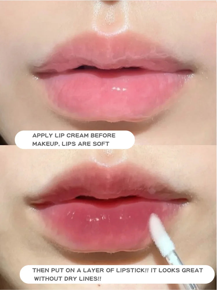 Óleo Labial Gege Bear Crystal Jelly Fruit com Pêssego, Uva e Abacate, Hidratante, Nutritivo e Clareador de Linhas Labiais