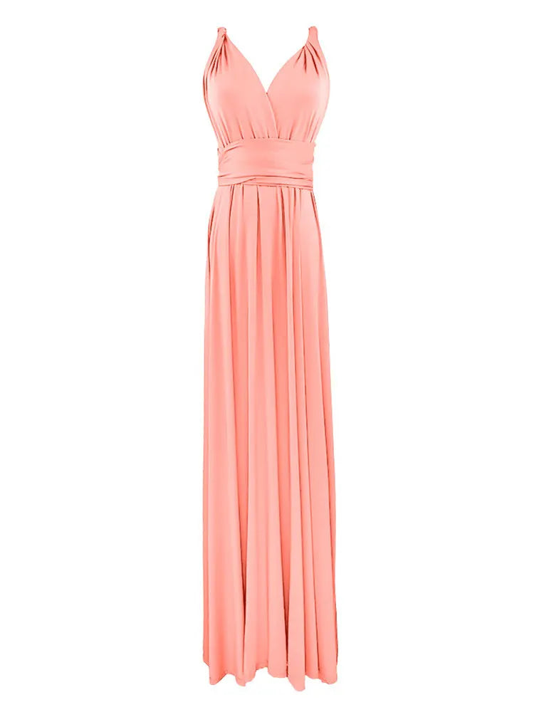 Vestido Maxi Club Boho para mulheres, bandagem vermelha, vestido de festa longo, madrinhas multiway, robe infinito conversível, sexy