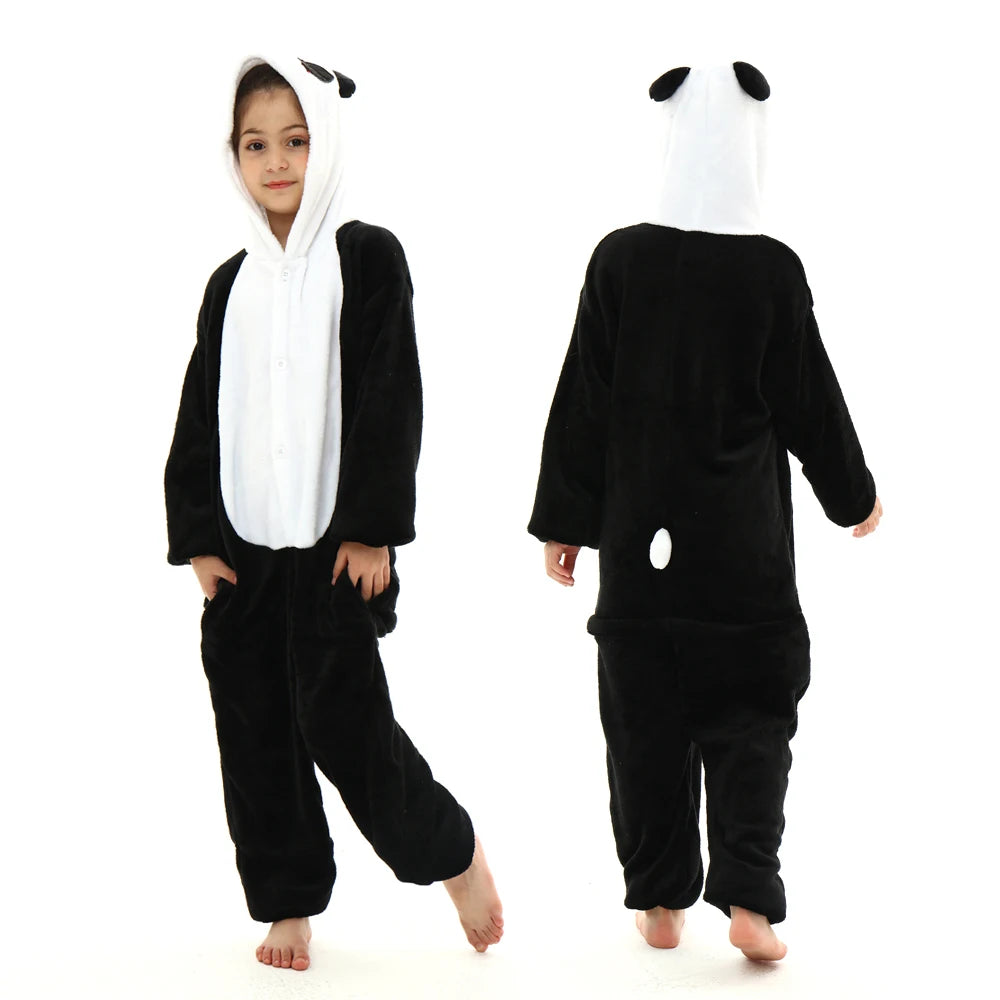 Mulheres animal kigurumi pijamas inverno grosso flanela pijamas adulto com capuz pijama homewear halloween cosplay trajes de festa