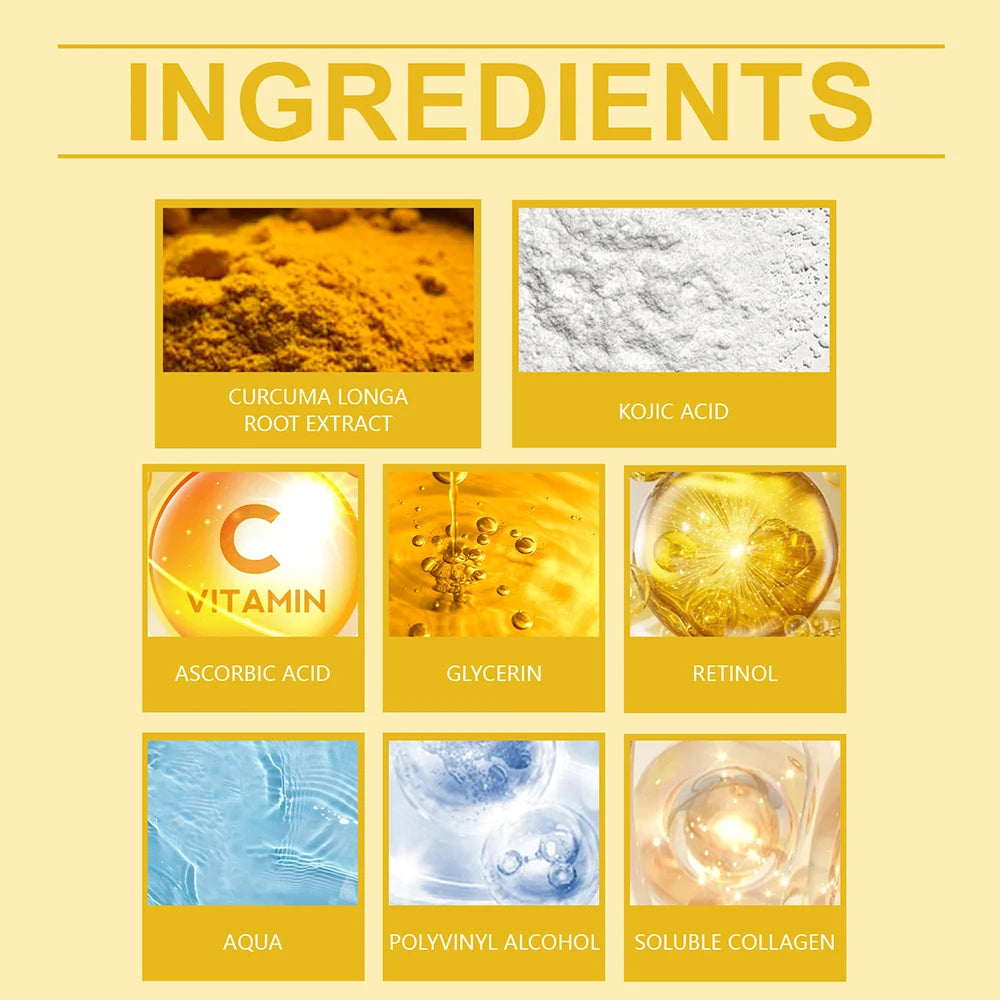 75g ácido kójico cúrcuma envoltório noturno peel off máscara nutre colágeno hidrolizado brilhante firmeza da pele cuidados com a pele