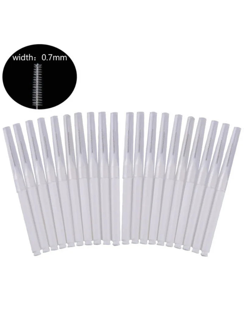 Descartável Brow Lifting Brushes, Mini Escova De Sobrancelha, Bendable Micro Cílios Aplicadores, Ferramentas De Maquiagem, Bendable, 20Pcs