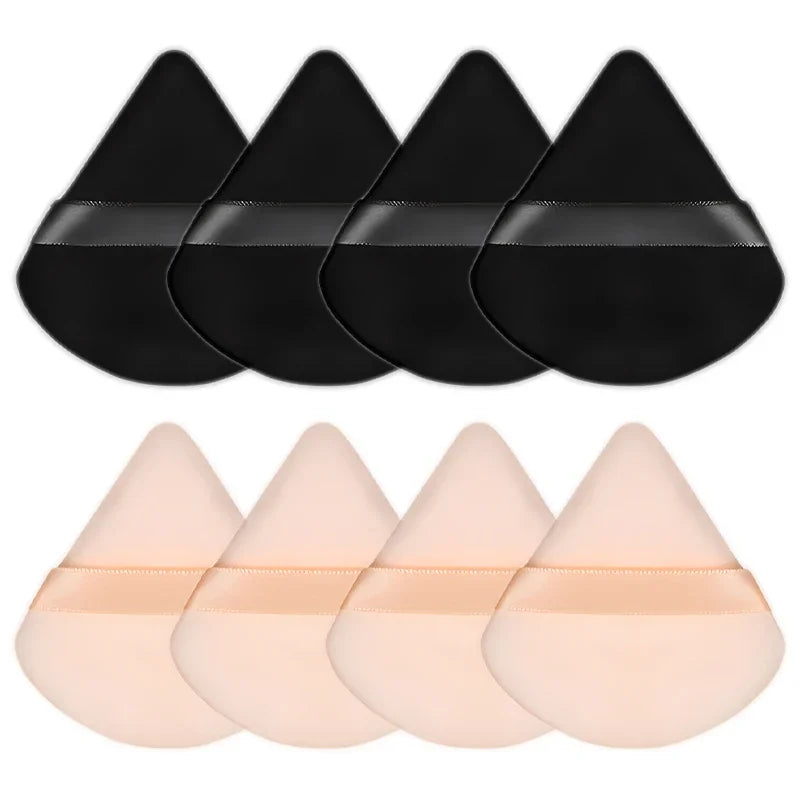 Veludo cosméticos fundação puff macio triângulo maquiagem puffs feminino rosto beleza esponja liquidificador lavável maquiagem em pó acessórios