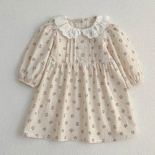 2025 nova primavera irmã vestido crianças roupas crianças vestidos de princesa manga comprida algodão bordado 1-6yrs bebê menina vestido de festa