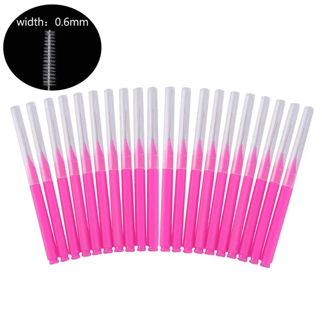 Descartável Brow Lifting Brushes, Mini Escova De Sobrancelha, Bendable Micro Cílios Aplicadores, Ferramentas De Maquiagem, Bendable, 20Pcs