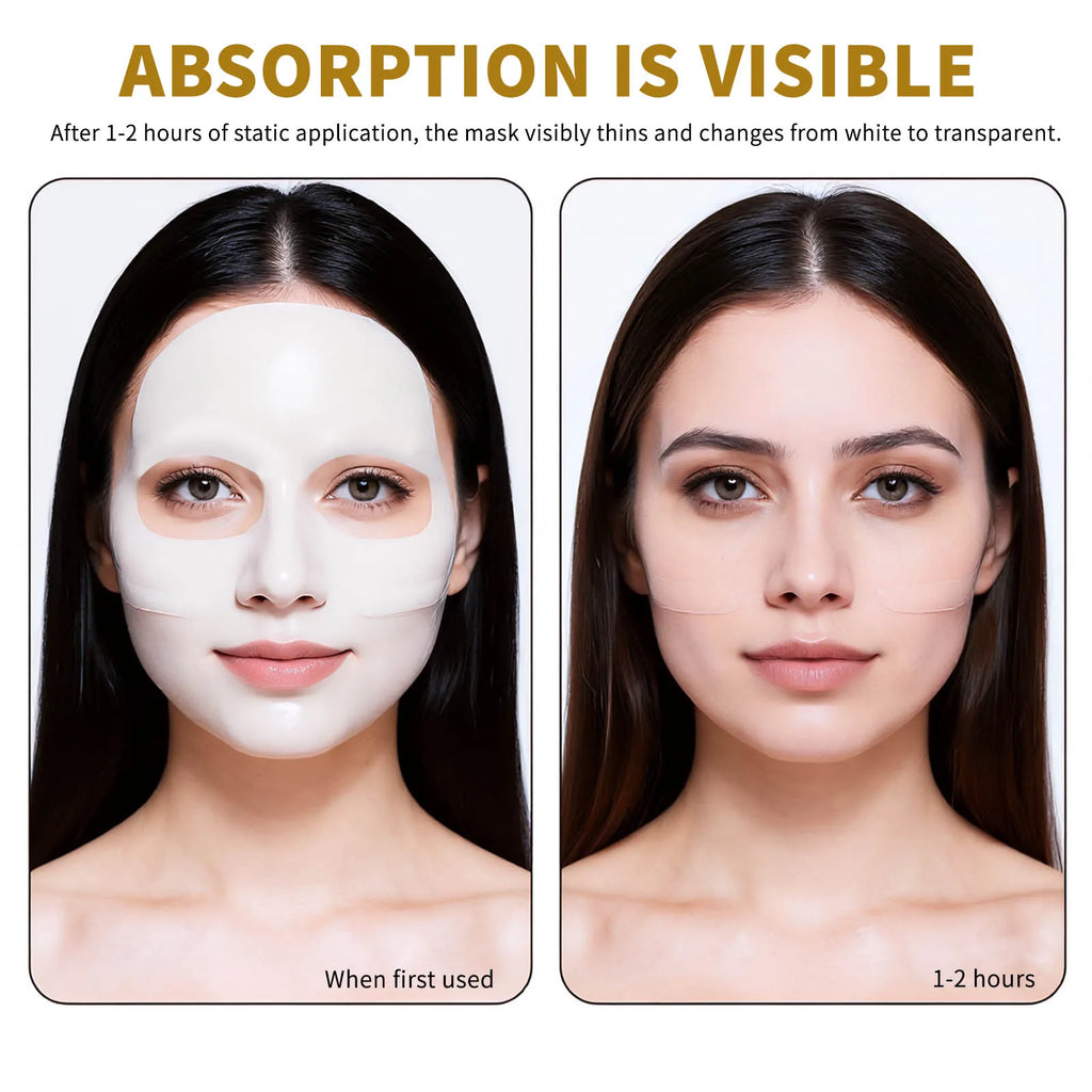 Máscara facial de colágeno para rugas noturnas, para cuidados com a pele anti-envelhecimento, aparência mais suave e mais firme, máscara hidratante para mulheres
