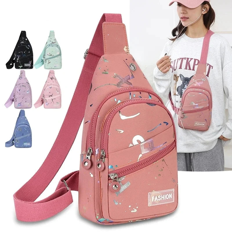 Mochila pequena Sling para mulheres, Crossbody Chest Bag, Daypack for Travel, Sport Sling