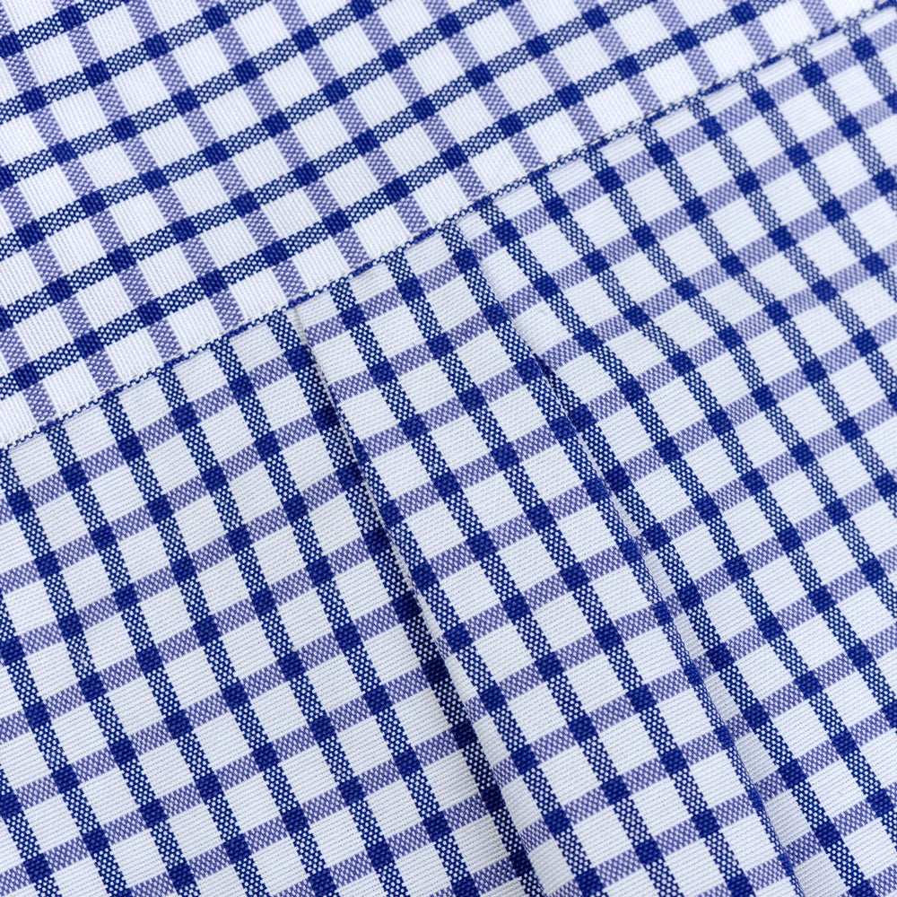 Camisa casual de trabalho listrada xadrez oxford de manga comprida masculina com bolso, camisas de botão de ajuste regular de mistura de algodão primavera outono