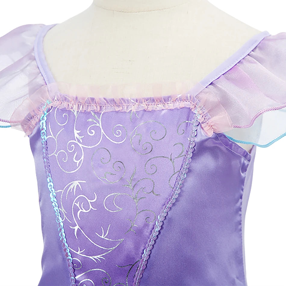 Crianças neve branca cinderela aurora anna elsa traje menina cosplay vestido crianças encanto mirabel pequena sereia roupas de halloween