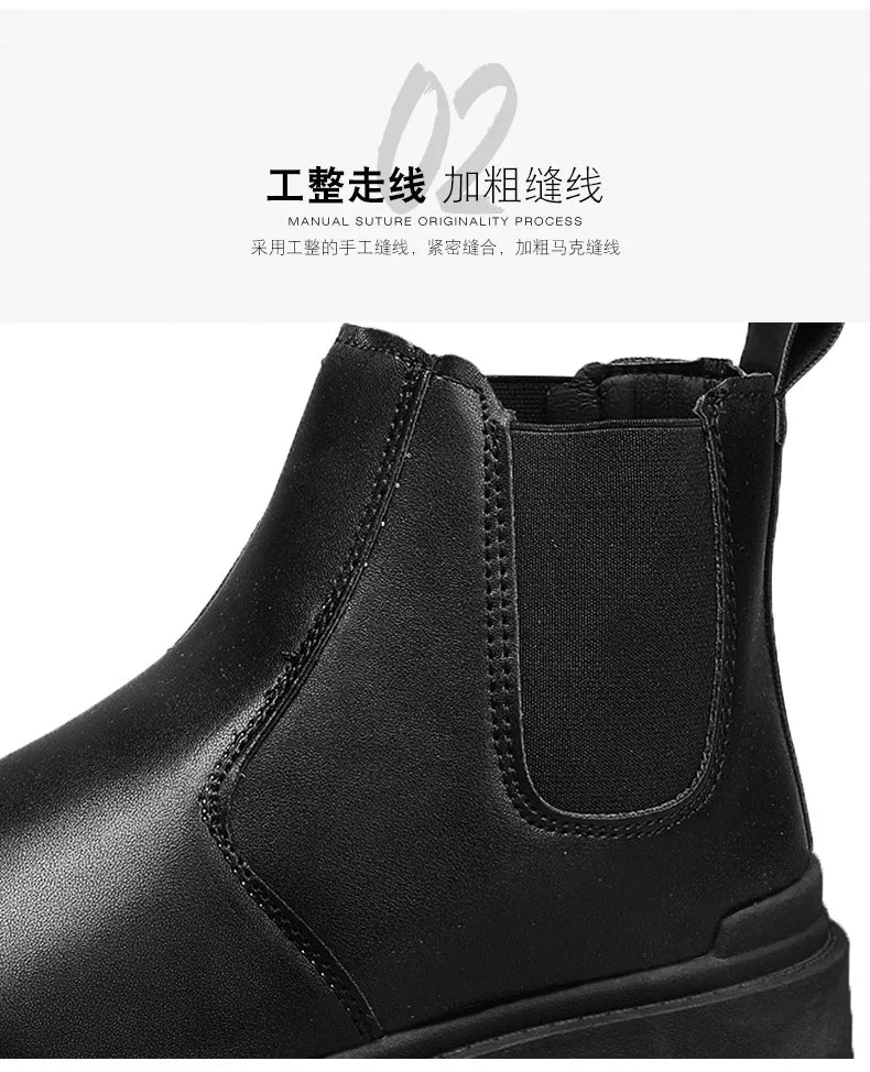 Botas de tornozelo tênis casuais sapatos casuais sapatos de couro masculino tênis mocassins esportes e lazer trabalho wear tênis de outono masculino