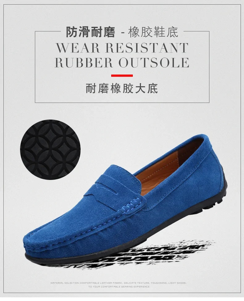 Couro do plutônio camurça de vaca sapatos masculinos marca luxo casual formal mocassins calçados preto masculino sapatos de condução hombres