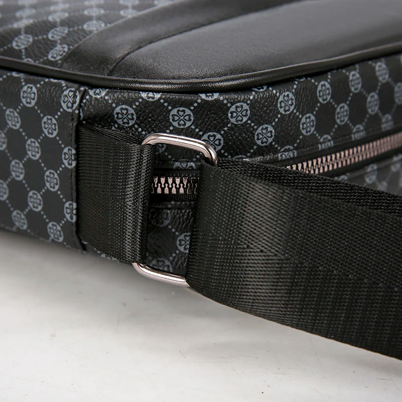 Bolsas de Ombro Casuais e Leves para Homens, Bolsa Mensageiro de Couro PU Macio, Bolsa Transversal Confortável com Alça Larga