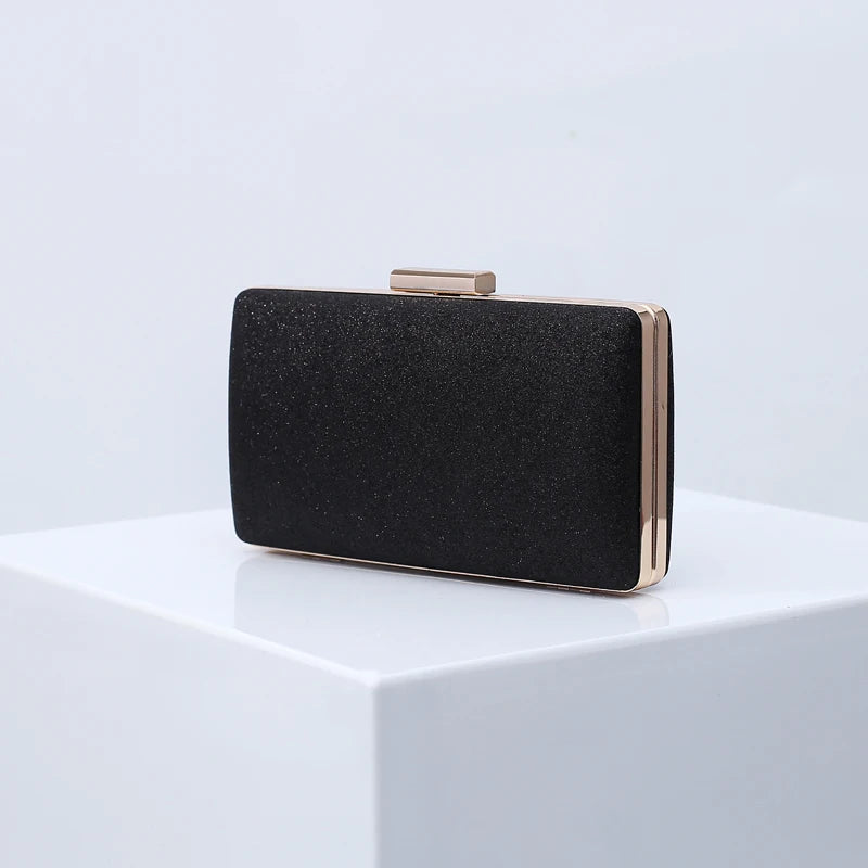 Lantejoula cristal dia embreagem para senhoras, bolsa de noite feminina, bolsa de casamento, banquete de festa, preto ouro prata, novo