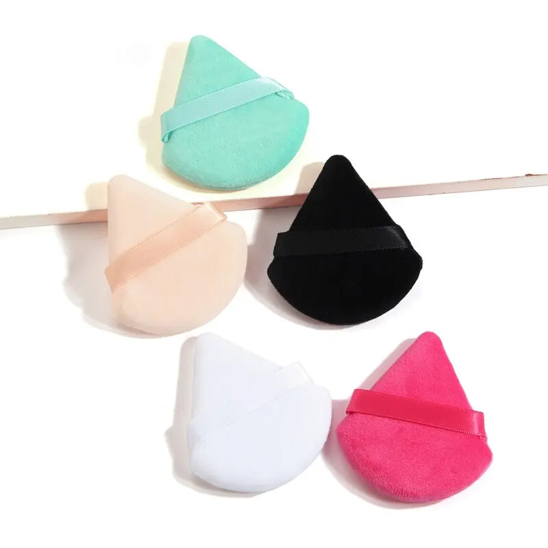 Triângulo Powder Puff para pó solto, ferramenta de maquiagem, macio, luxuoso, líquido, cosmético, base, maquiagem, 3 pcs, 5 pcs, 6 pcs