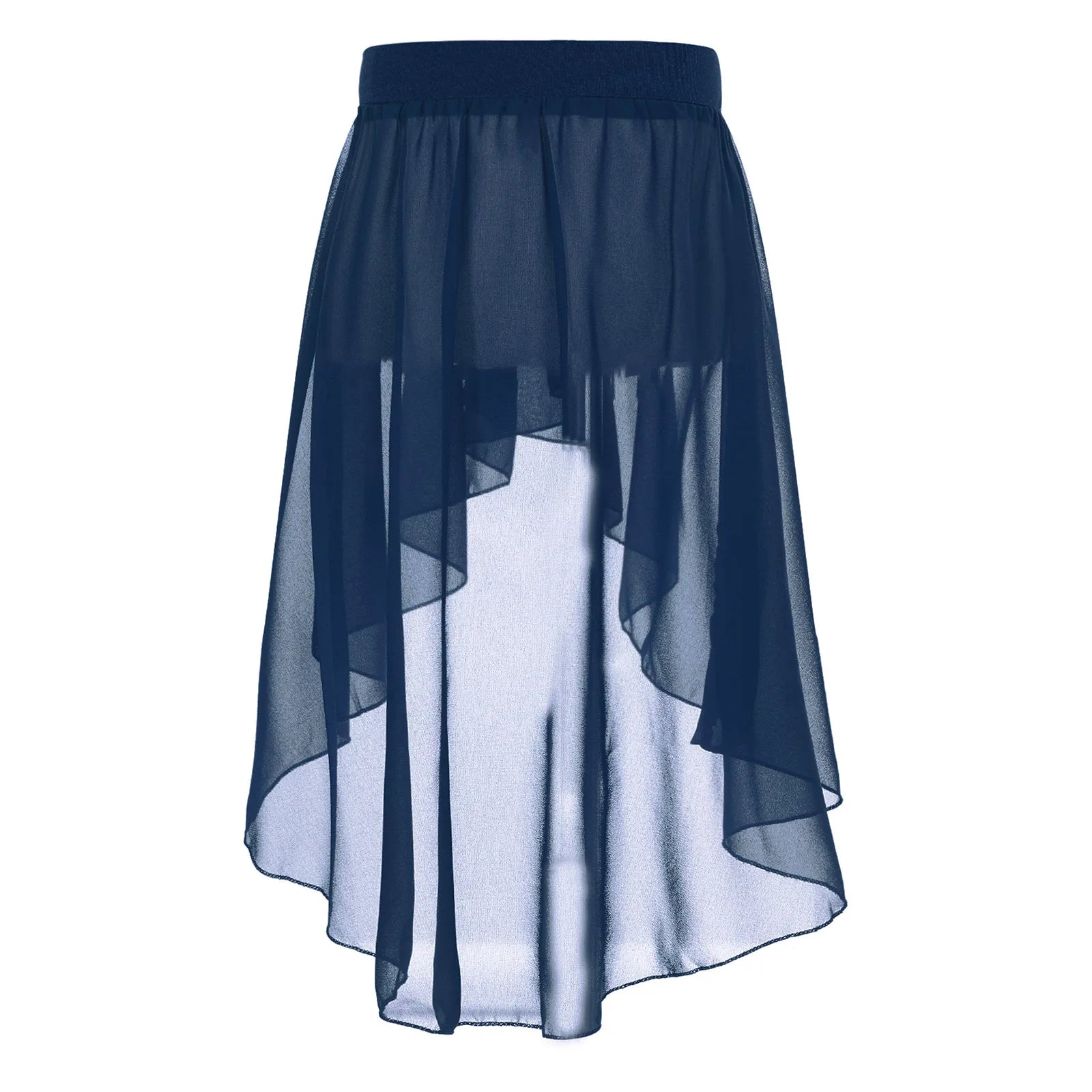 Crianças meninas cintura elástica oi-baixo chiffon saia moderna dança lírica jazz latino cha-cha ballet patinação desempenho roupas