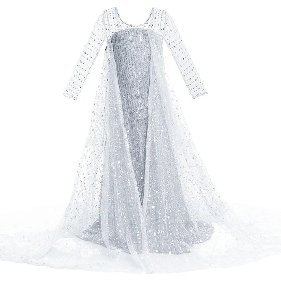 3 5 6 8 10 anos meninas elsa 2 traje crianças halloween cosplay vestido de princesa crianças festa de aniversário vestidos roupas acima