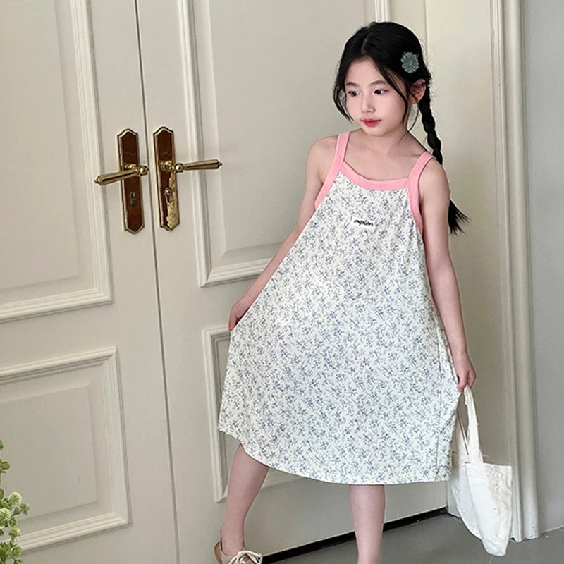 Verão menina camisola crianças vestidos de pijama pijamas para meninas criança noite vestido crianças pijamas 2 a 4 6 8 10 11 12 13 14 anos
