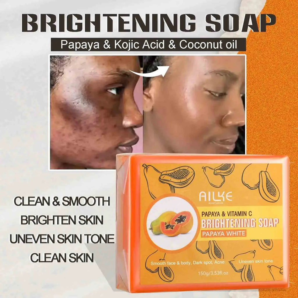 AILKE Glutationa 5 em 1 Kit de cuidados com a pele feminina, com loção corporal, soro, creme para remoção de manchas escuras, creme corporal, sabonete iluminador