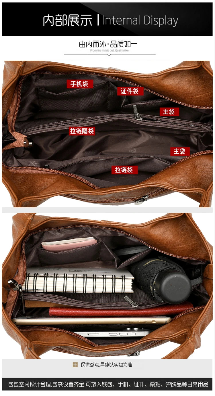 Bolsa, bolsa feminina, 2025 nova bolsa de couro macio moderna e simples, bolsa mãe de meia-idade, versátil de ombro único cr