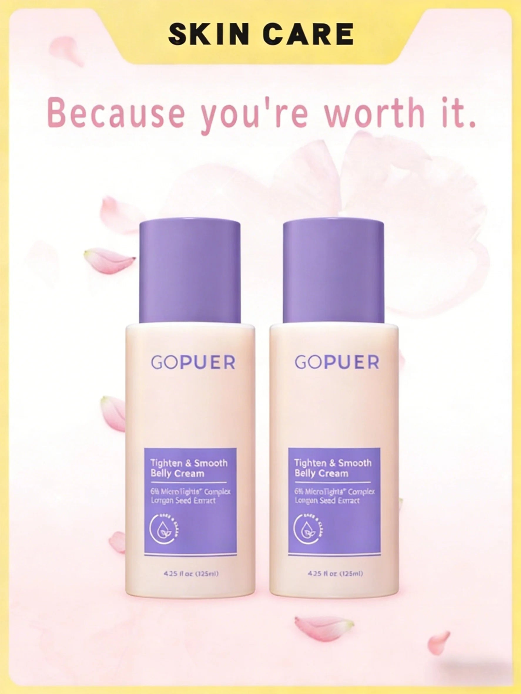 2 PCS/1 PCS Creme GOPUER para Firmar e Suavizar a Barriga - Cuidado com a Pele Clinicamente Testado