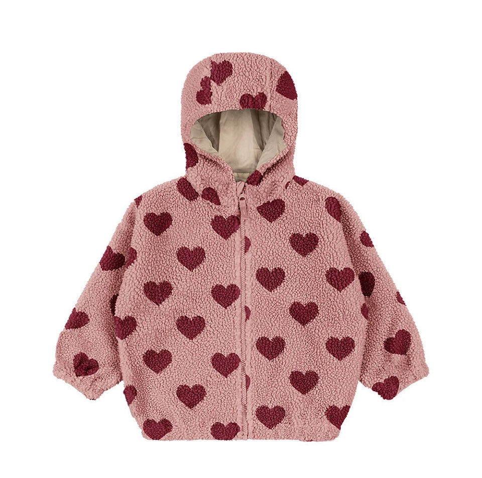 2024 inverno ks crianças algodão lã de cordeiro quente outerwear roupas meninas impressão casacos do bebê meninos mais jaquetas de lã crianças roupas