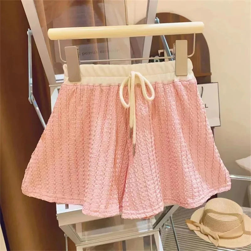 Meninas conjunto de roupas verão crianças bonito doce manga curta topo + shorts 2 pçs roupas crianças conforto casual ternos esportivos 2-10y