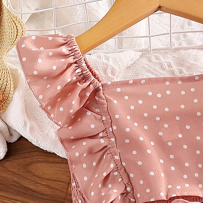 Conjunto de roupas para meninas 5-12t tricolor opcional manga voadora gola quadrada colete top + saias de renda crianças meninas conjunto de roupas de bebê