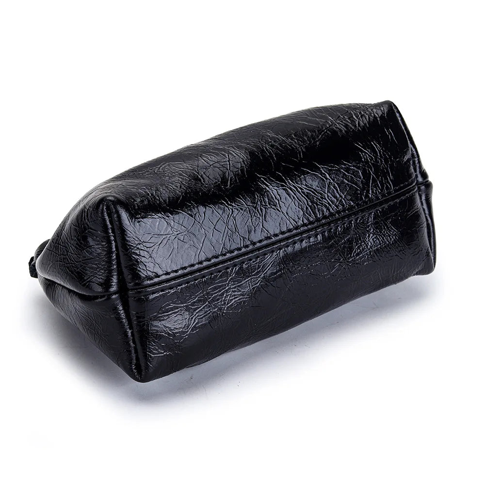 Carteira de couro genuíno das mulheres bolsa de moedas para senhoras clipe dinheiro bolso embreagem batom fone de ouvido bolsa de armazenamento bolsos