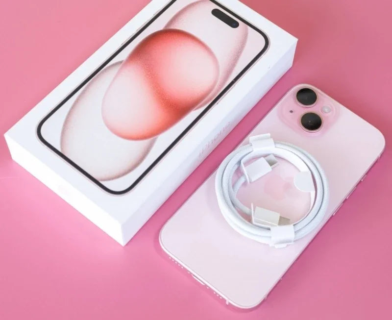 Telefone original iphone 15 dual esim 6.1 "genuíno super retina xdr oled 128/256gb rom 6gb ram id facial nfc a16 5g telefone celular