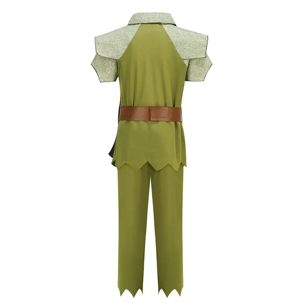 Peter pan cosplay traje de halloween festa das crianças verde elfo roupas natal presente das crianças palco jogar desempenho traje