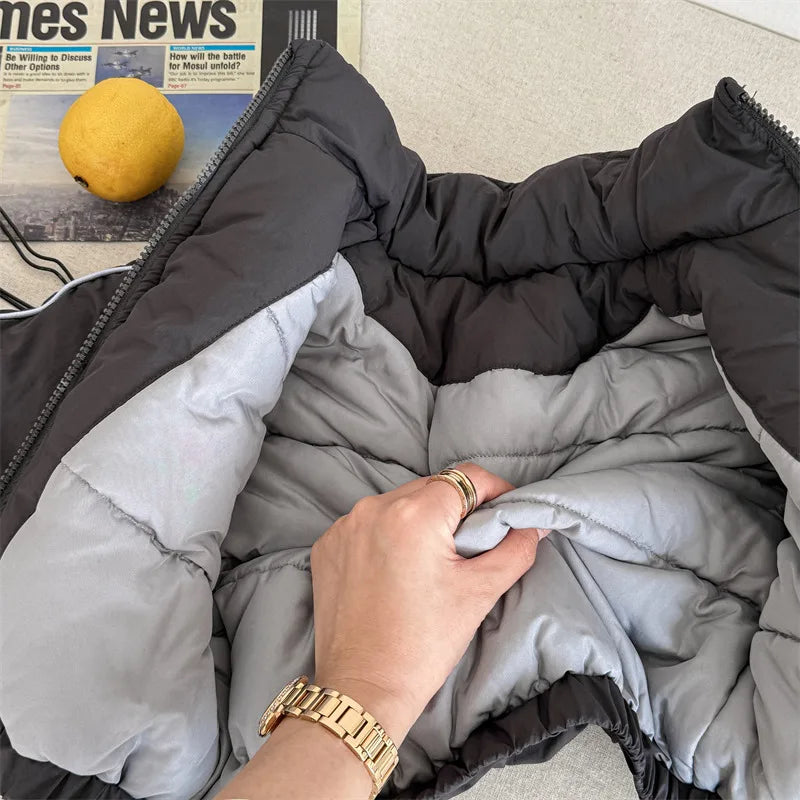 2024 inverno novas crianças manga longa quente carta casaco mais veludo grosso meninos para baixo jaquetas do bebê meninas acolchoado jaqueta crianças roupas