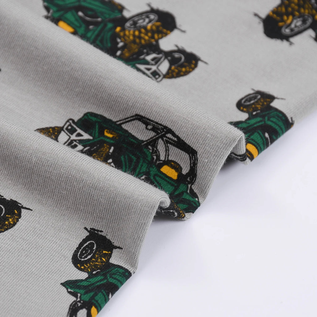 Conjuntos de pijamas para crianças, pijamas de algodão para meninos, pijamas de carro, 2 peças, 2 peças
