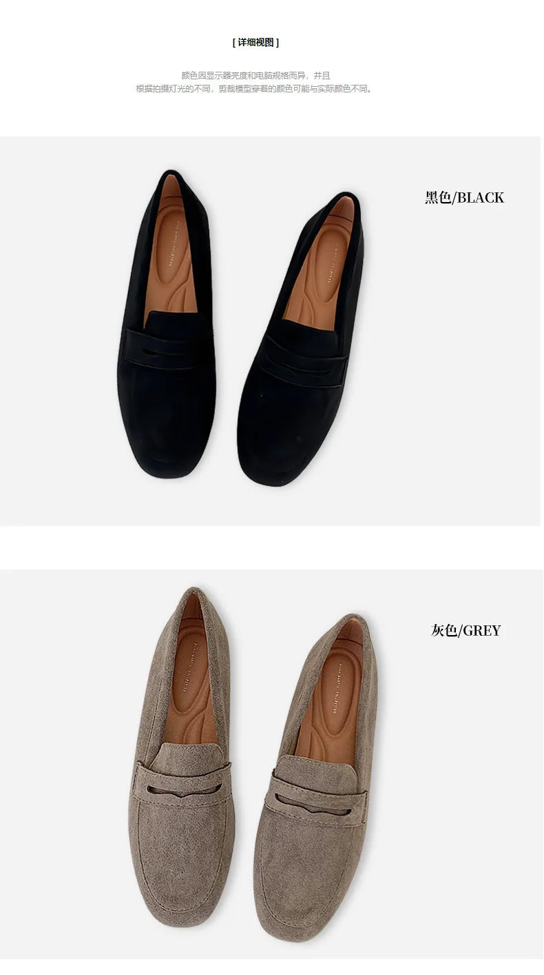 2025 novas mulheres sapatos planos mulher mocassins primavera outono casual camurça deslizamento em sapato mulher confortável sapato leve mujer sapato
