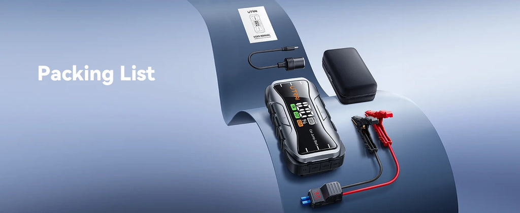 UTRAI 27000mAh Car Jump Starter Power Bank 6000A Car Booster Auto Dispositivo de partida de emergência Jump Start para gasolina diesel