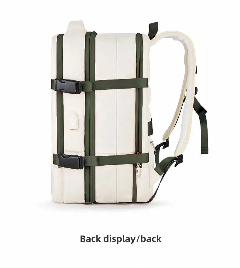 Mochila de viagem expansível de grande capacidade, bolsa de ombro dupla para viagens de negócios, montanhismo e transporte de computador