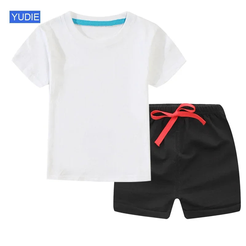 Conjunto de t-shirts e shorts para bebês e meninas, roupas de desenhos animados, velocidade incrível, carros, máquinas monstro, crianças, terno 2pcs, verão