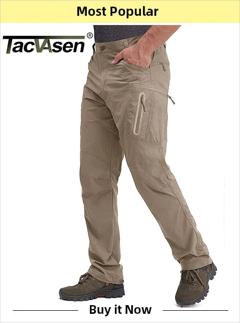 TACVASEN-Camisas leves de manga comprida para homens, camisa de secagem rápida para caminhadas, camisas de nylon para trabalho ao ar livre, carga para o verão