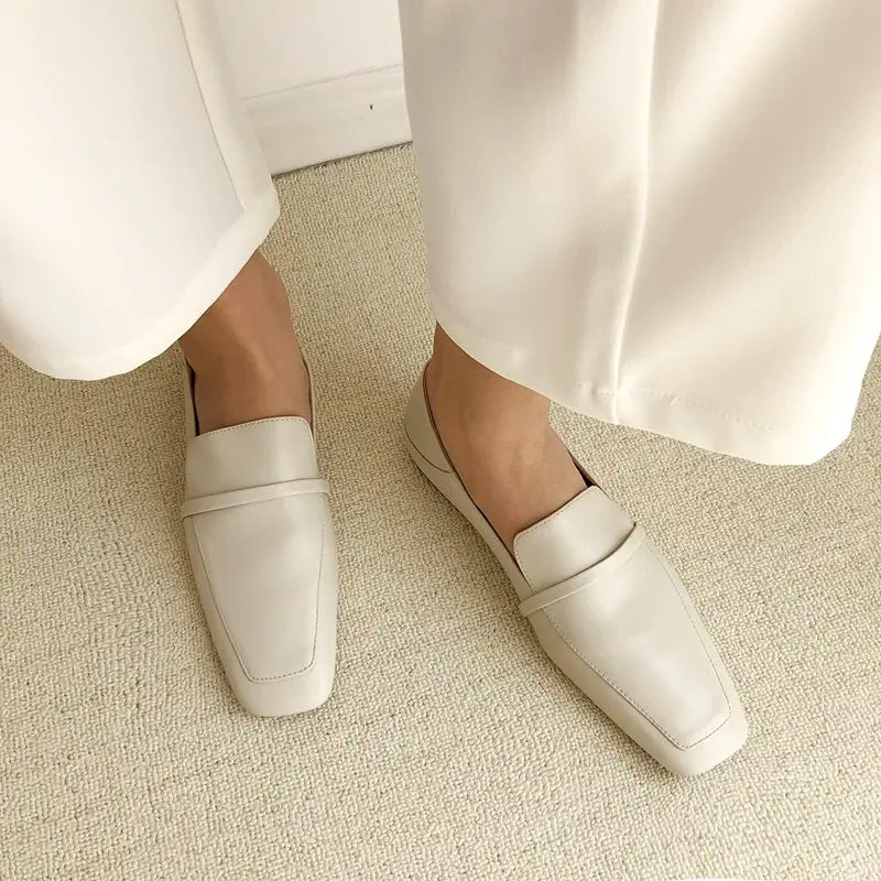 Mocassins de couro genuíno das mulheres Morazora, sapatos baixos confortáveis, moda, tamanho 34-43, primavera e verão