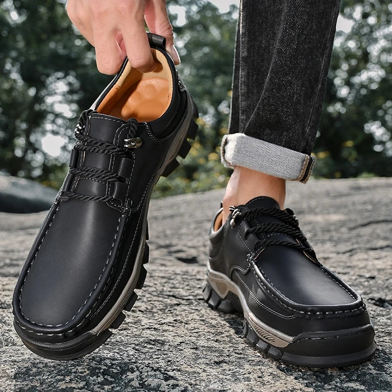 Nova chegada dos homens sapatos casuais feitos à mão mocassins de couro genuíno confortáveis sapatos de caminhada masculinos mocassins de qualidade tênis masculinos