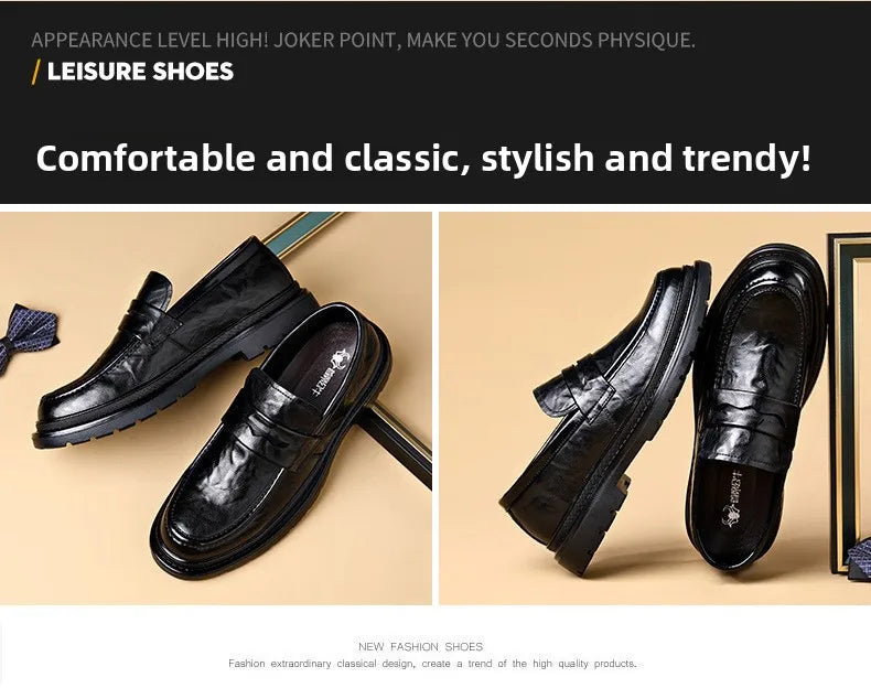 Mocassins Casuais Masculinos Slip-On: Sapatos de Couro Respiráveis e Modernos Estilo Coreano Versáteis para Primavera e Verão