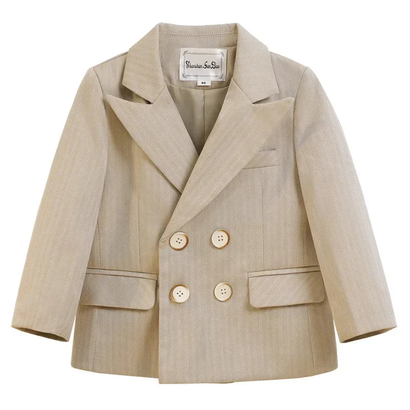 Meninos primavera outono terno jaqueta crianças festa blazers fraque topo crianças vestido formal casamento smoking desempenho casaco de manhã