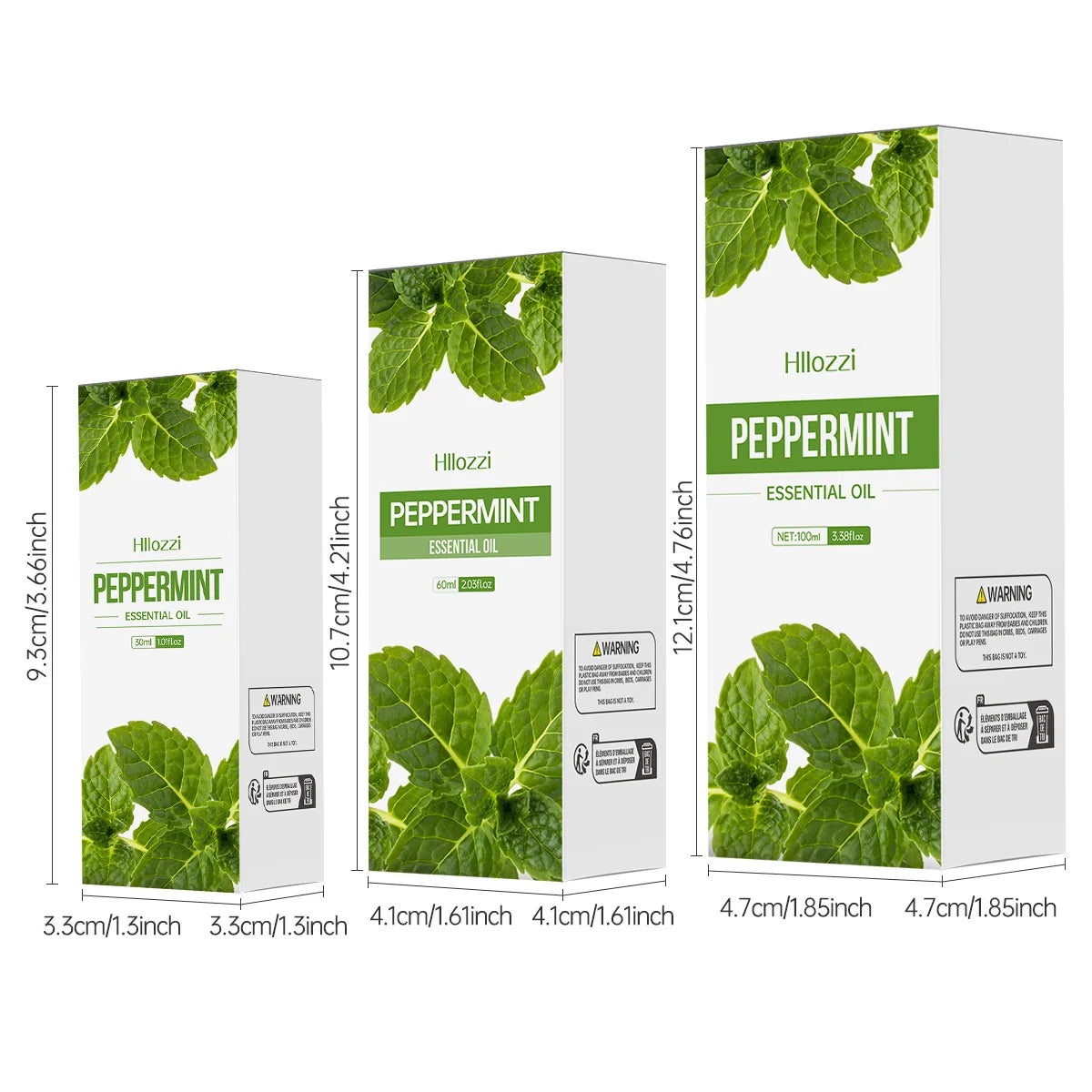 100ml/60ml/30mlPeppermint óleo essencial hidratante multifuncional óleo essencial aromaterapia vela difusor de carro