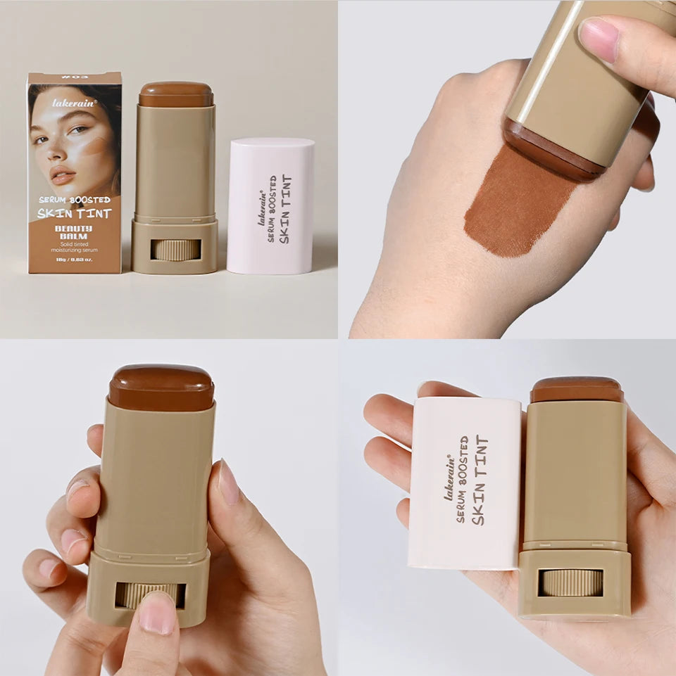 Borracha mágica fundação vara soro impulsionado matiz da pele fundação vara suave plumper altura cobertura viagem bronze fundação