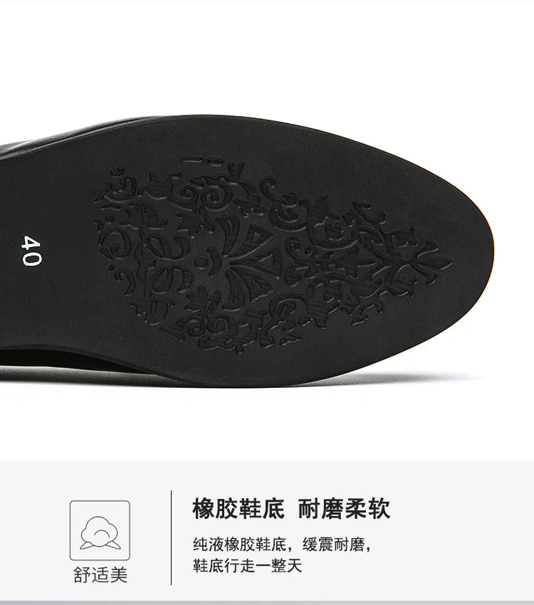 Sapatos formais masculinos mocassins com borla