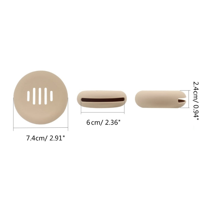Capa silicone portátil para armazenar esponjas maquiagem suporte para pó