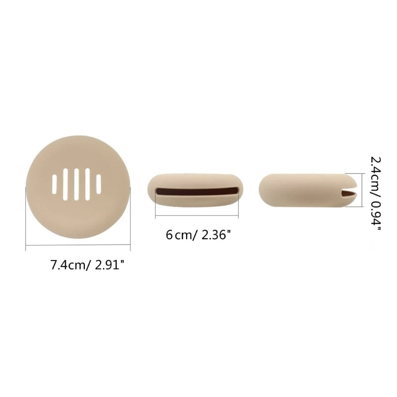 Capa silicone portátil para armazenar esponjas maquiagem suporte para pó