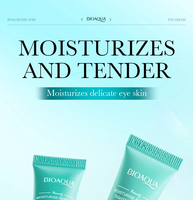 2 pçs/kit bioaqua ácido hialurônico conjuntos de cuidados com a pele rosto creme para os olhos hidratante hidratante endurecimento cremes faciais cuidados com a pele do rosto